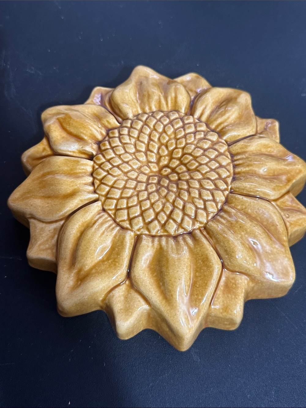 Fall sunflower ceramic table decor